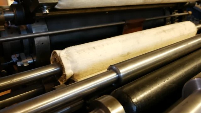 Old printing press - Offset printing cylinders