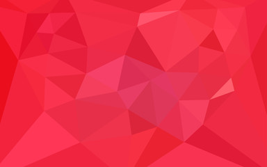 Obraz premium Light Red vector triangle mosaic template with a heart in a centre.