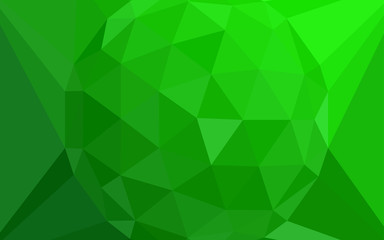 Obraz na płótnie Canvas Light Green vector triangle mosaic texture with a diamond.