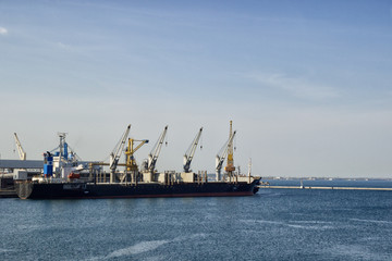 Cargo harbour, Cargo ship in harbour