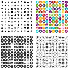 100 box icons set vector in 4 variant for any web design isolated on white