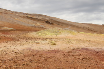 Berge,Landscaft, Himmel, Island, Wüste, Naturgewalten, Schwefel, Vulkan, Erde, Wärme, 