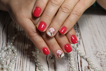 fashion manicure of nails