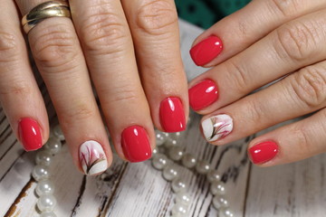 glamorous manicure of nails