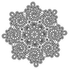 Round lace napkin
