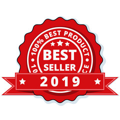 Best Seller 2019 label illustration