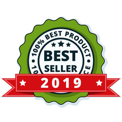 Best Seller 2019 label illustration