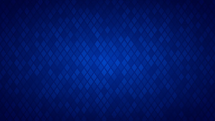 Abstract background of small rhombuses in blue colors.