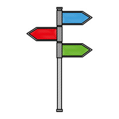 stick with arrows sign vector illustration design