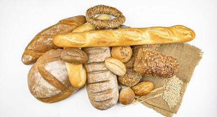 Different kinds of breads