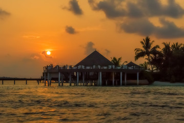 Sunset in Maldives.