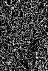  Abstract pattern of white ink on black background
