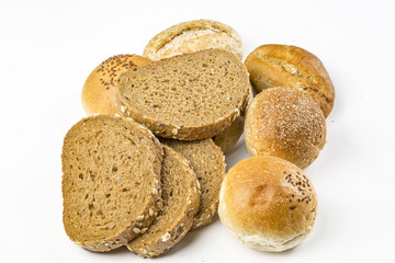 Variety of fresh tasty bread