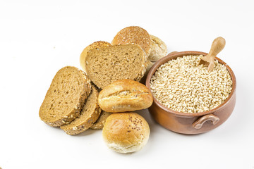 Variety of fresh tasty bread