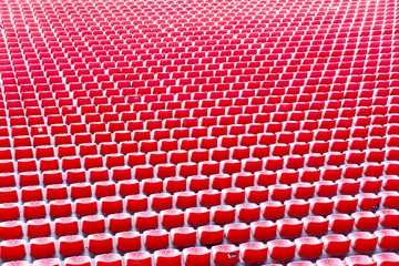 red seats on the stadium