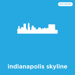 Obraz premium indianapolis skyline icon isolated on blue background