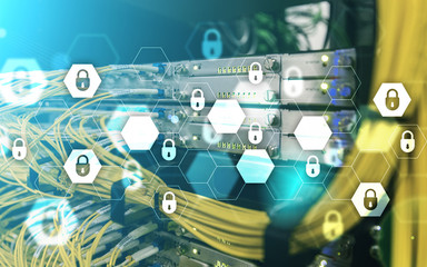 Cyber security, data protection, information privacy. Internet and technology concept.