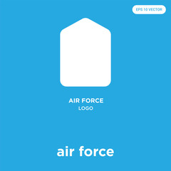 air force icon isolated on blue background
