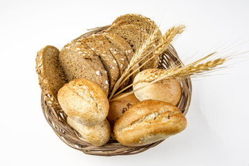 Variety of fresh tasty bread