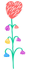 Children drawing a flower - 203459994