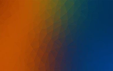 Dark Blue, Yellow vector polygon abstract layout.