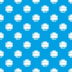 Printer pattern vector seamless blue repeat for any use