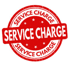 Service charge grunge rubber stamp