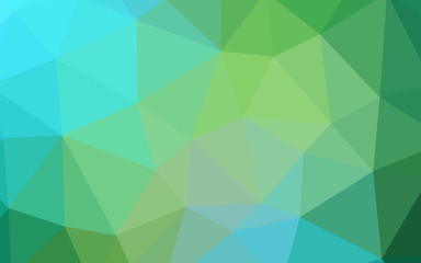 Fototapeta na wymiar Light Blue, Green vector triangle mosaic template.