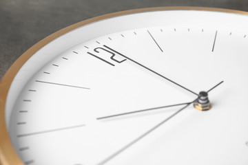 Big clock, closeup. Time change concept