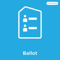 Fototapeta premium Ballot icon isolated on blue background