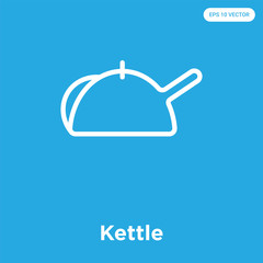 Kettle icon isolated on blue background