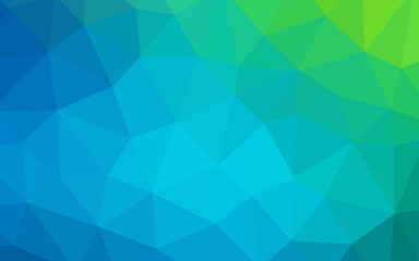 Fototapeta premium Light Blue, Green vector polygon abstract layout.