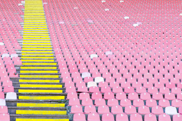 red seats on the stadium