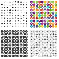 100 wine icons set vector in 4 variant for any web design isolated on white