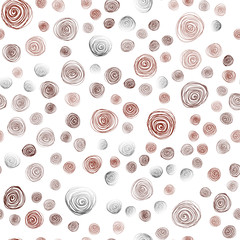 Dark Red vector seamless abstract doodle pattern.