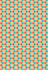 Seamless Pattern Colored Circular Shapes