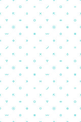 Seamless pattern in thin flat style