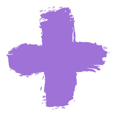 Obraz premium Brushstroke plus sign