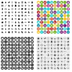 Fototapeta na wymiar 100 winter shopping icons set vector in 4 variant for any web design isolated on white