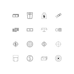 Banking, Finance And Money linear thin icons set. Outlined simple vector icons