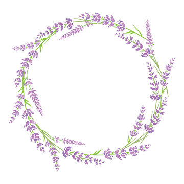 recommend clip art: Purple green lavender flowers wreath arrangement design element. Elegant purple silhouette lavender flower arrangement. Great for a spring floral frame, wedding invitation, packaging.