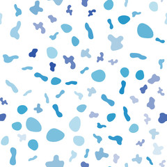 Light BLUE vector seamless background with bubble shapes.