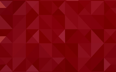 Dark Red vector shining triangular backdrop.