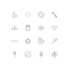 Sport Fitness And Recreation linear thin icons set. Outlined simple vector icons