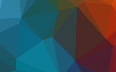 Light Blue, Red vector polygonal background.