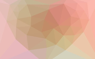 Light Pink, Green vector polygon abstract background with a heart in a centre.