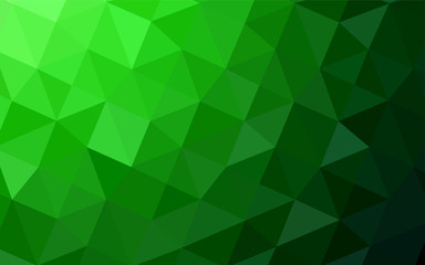 Fototapeta na wymiar Light Green vector triangle mosaic texture.