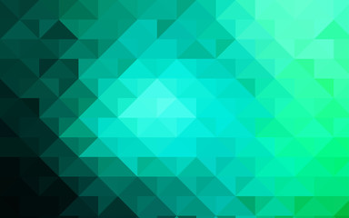 Obraz premium Light Green vector shining triangular pattern.