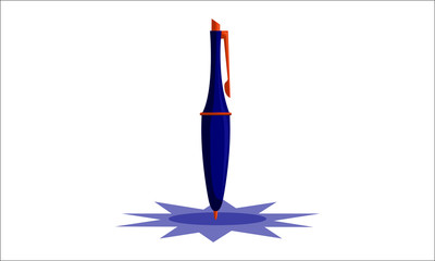Pencil Pen Design Template Isolated Vector