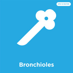 Bronchioles icon isolated on blue background